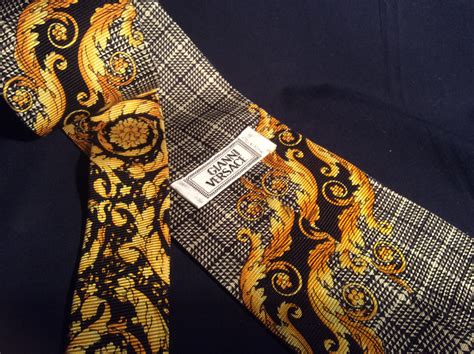 versace scalve|versace tie vintage.